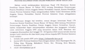 Netizen Sulut KPU Sulut Keluarkan Daftar Calon Sementara untuk DPRD Sulut dan DPD, Siapa saja?