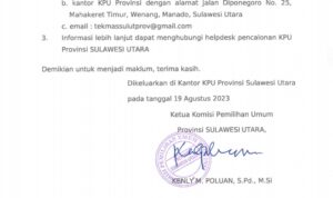 Netizen Sulut KPU Sulut Keluarkan Daftar Calon Sementara untuk DPRD Sulut dan DPD, Siapa saja?