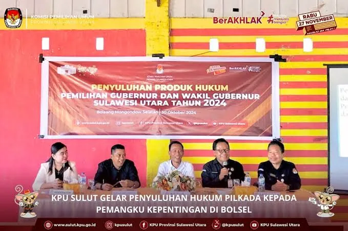 Netizen Sulut Sosialisasi Produk Hukum Pilkada Sulut Tahun 2024, KPU Sulut Temui Pemangku Kepentingan di Bolsel !