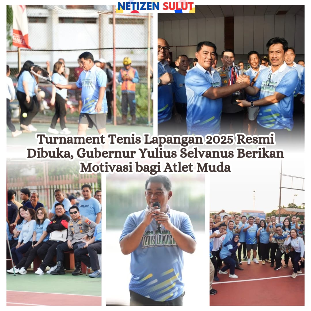 Gubernur Resmi Buka Turnament Tenis Lapangan 2025