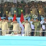 Presiden Prabowo Subianto saat hadiri HUT TNI ke 80