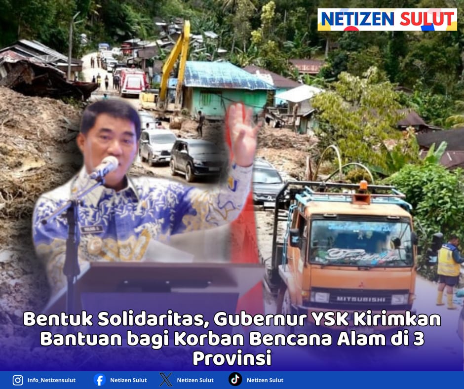 Bentuk Solidaritas, Gubernur YSK Kirimkan Bantuan bagi Korban Bencana Alam di 3 Provinsi