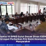 Komisi III DPRD Sulut Desak Dinas ESDM Percepat Perbaikan PJU Demi Keamanan Masyarakat