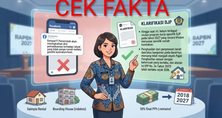 Cek Fakta: Benarkah Pemerintah Akan Tarik Pajak Rumah Kontrakan dan Kos Mulai 2027? Ini Faktanya