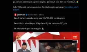 Sutradara Film "Agak Laen" Kritik Keras Pernyataan Prabowo Soal Upah Kupas Bawang Rp700 Ribu