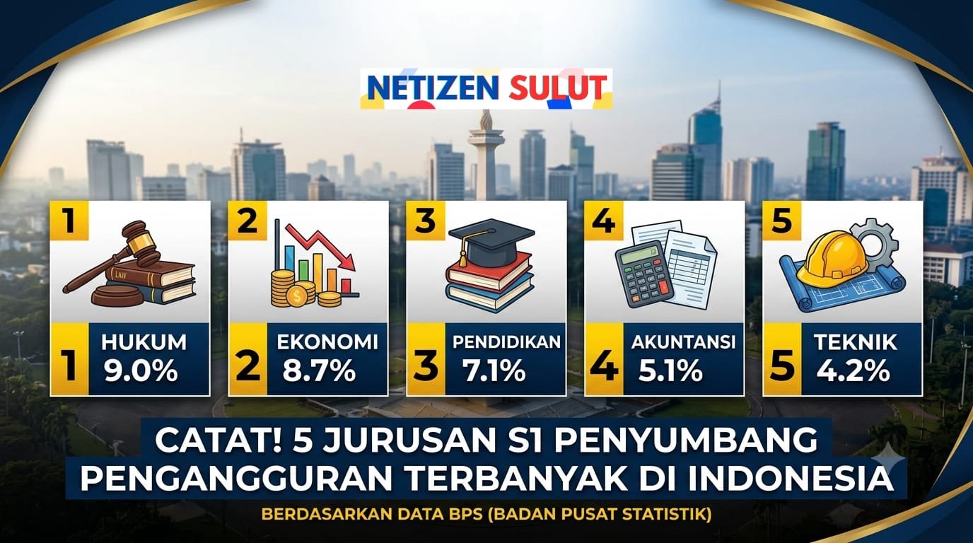 Catat 5 Jurusan S1 Penyumbang Pengangguran Terbanyak di Indonesia Catat 5 Jurusan S1 Penyumbang Pengangguran Terbanyak di Indonesia