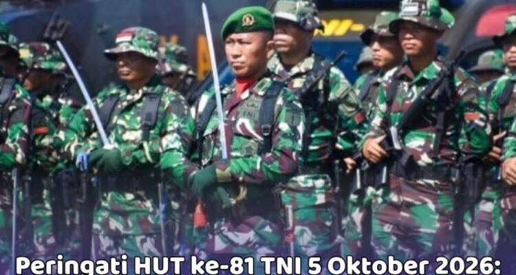 Peringatan HUT ke-81 TNI 5 Oktober 2026 mengusung sejarah perjuangan, tema nasional, dan rangkaian kegiatan Kodam XIII/Merdeka di Sulawesi Utara.