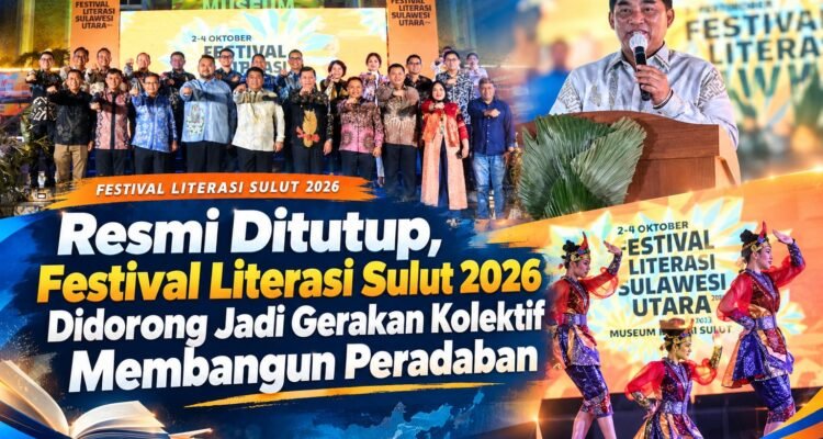 Resmi Ditutup, Festival Literasi Sulut 2026 Didorong Jadi Gerakan Kolektif Membangun Peradaban