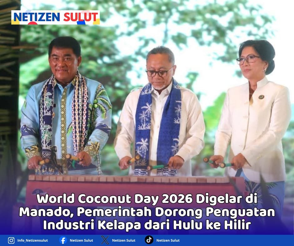 World Coconut Day 2026 Digelar di Manado, Pemerintah Dorong Penguatan Industri Kelapa dari Hulu ke Hilir