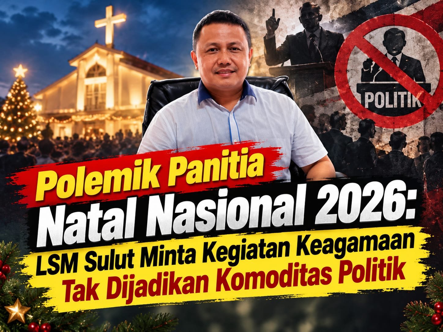 ​Polemik Panitia Natal Nasional 2026: LSM Sulut Minta Kegiatan Keagamaan Tak Dijadikan Komoditas Politik